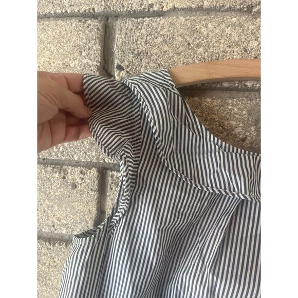 J.Crew Womens Striped Sleeveless Top With Ruffle Detail - Picture 3 of 5